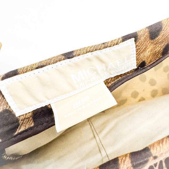 Michael Kors Leopard Print Pencil Skirt Patterned Size 8 Petite - Picture 3 of 6
